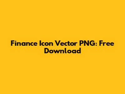 Finance Icon Vector PNG: Free Download