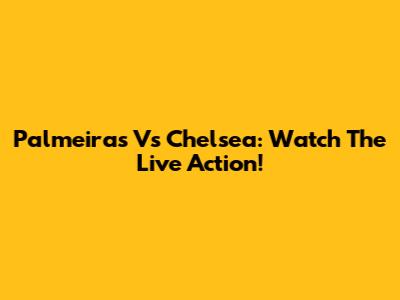 Palmeiras Vs Chelsea: Watch The Live Action!